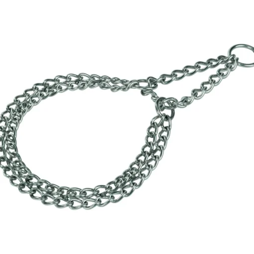 AniOne Collier de chaîne en acier chromé XL
