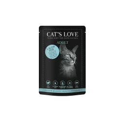 CAT'S LOVE Amour de Chat Nourriture Humide Chat Adulte en Gelée Classic Saumon Pur à l’huile de chardon et au persil 12x85 g