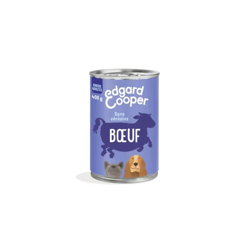 Edgard & Cooper Boîte Chien Adulte Bœuf 6x400 g