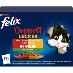 Felix Doppelt Lecker 12 x 85 g Variété de saveurs aux légumes