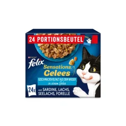 Felix Sensations Gelées 24 x 85 g Variété de saveurs aquatiques