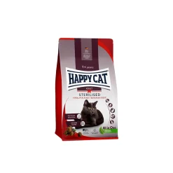 HAPPY CAT Croquettes pour Chat Adulte, Stérilisé, Bœuf des Préalpes 1,3 kg