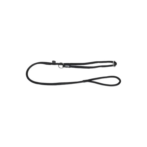 Kerbl Laisse à enrouleur en cuir ronde , Roma noire 170 cm, 8 mm