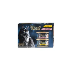 MOMENTS Nourriture humide Diamond chat Adult Soufflé MultiPack12 x 85 g