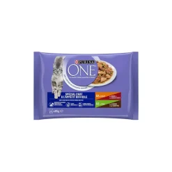 Purina ONE - Sachets pour Chat à l'appétit difficile 4 x 85 g