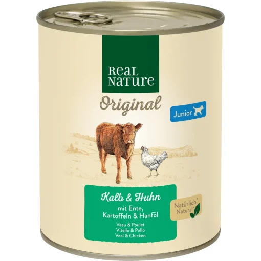 REAL NATURE Junior Veau et poulet 6x800 g