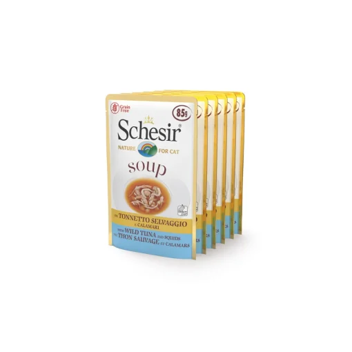 Schesir Soupe 6 x 85 g Thon aux calamars