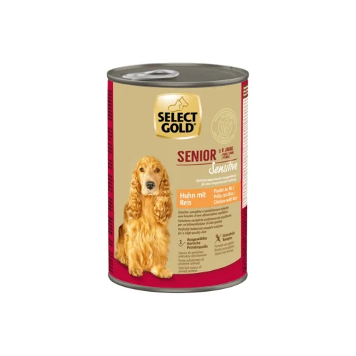 SELECT GOLD Sensitive Senior Poulet et riz 6x400 g