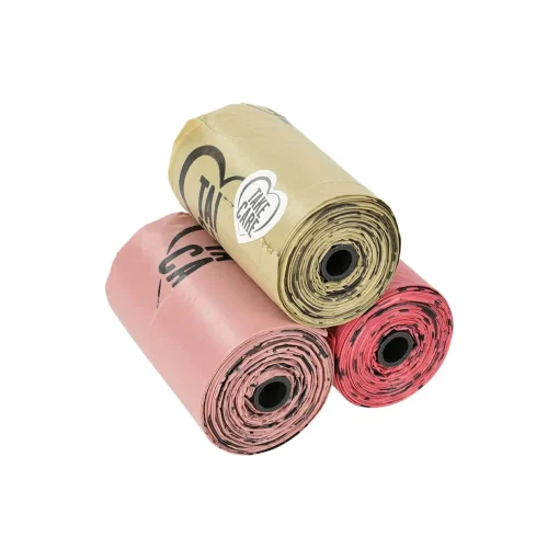 TAKE CARE Sac à crottes multicolore 4x15 pcs