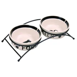 Trixie Ensemble support et gamelles « Eat-on-Feet » de 2x600 ml