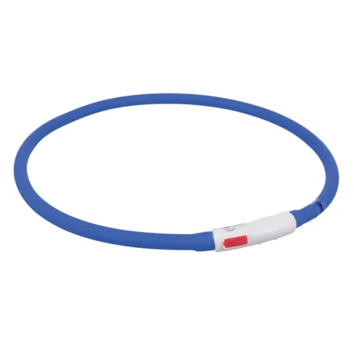 Trixie Flash anneau lumineux USB, XS-XL 70 cm/ø 10 mm bleu