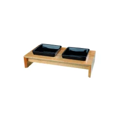 Trixie Set de gamelles céramique/bois 2x200 ml