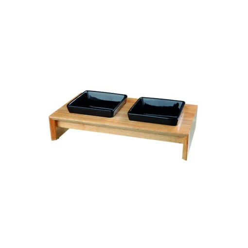 Trixie Set de gamelles céramique/bois 2x200 ml